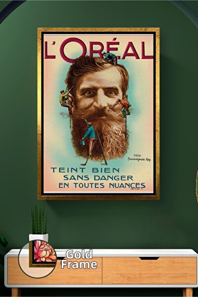 KOSS Dijital Pictură pe pânză cu cadru retro tematic pentru îngrijirea bărbii...