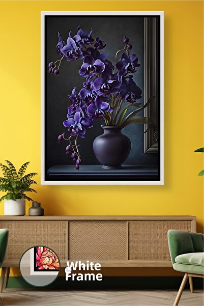 KOSS Dijital Pictură pe pânză înrămată, în tonuri închise, elegantă, pentru d...