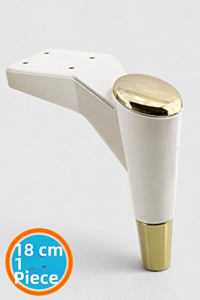 NZB Furniture Sofa Tv Unit Seat Leg 18 cm Cream Gold Console Legs