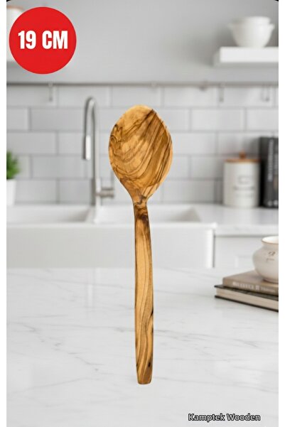 kamptek kamp teknolojisi Kamptek Wooden Natural Olive Wood Spoon 19 cm