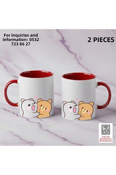 Ceymas Hediyelik 2-Piece Gift Dudububu Valentine's Day Birthday Bubududu Mug ...