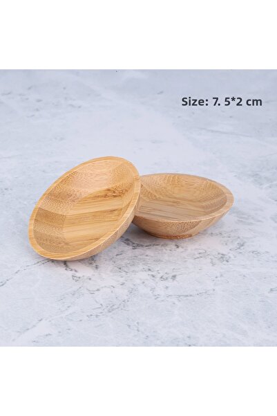 Edenza Bamboo Mini Presentation Plate |   Natural Wooden Sauce – Appetizer – ...