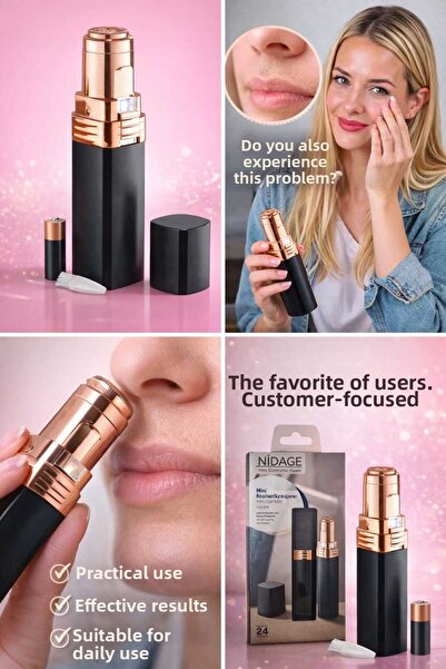 NIDAGE Mini Shaver Hair Removal with Led Light, Face, Underarm, Bikini Area M...