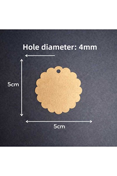 MK Ambalaj 100 قطعة من ملصقات كرافت مقاس 5 × 5 سم بدون خيط، ملصق سعر كرافت، م...