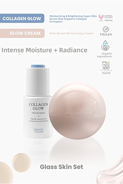 EIGHTH COLOR Glass Skin Set: Collagen Glow Serum + Glow Cream