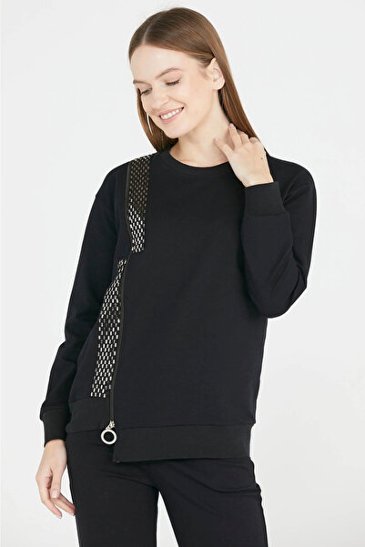 Sementa Set de trening cu fermoar - negru