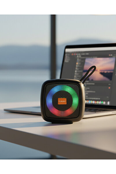 yumax RGB Işıklı Bluetooth Hoparlör 5W Güçlü Ses IPX4 Suya Dayanıklı Taşınabi...
