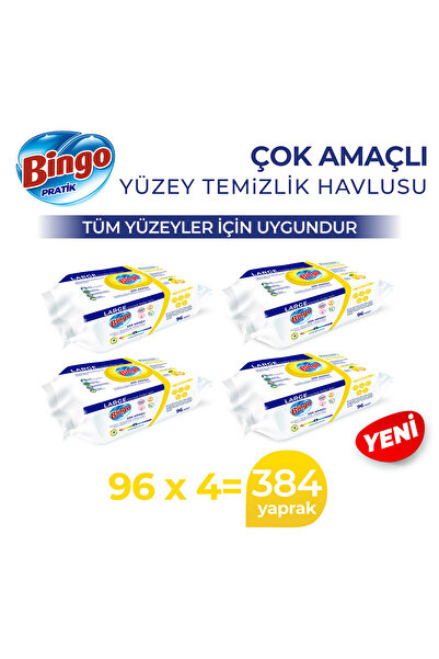 Bingo Yüzey Temizlik Havlusu Large Limon 96x4 (384 YAPRAK)