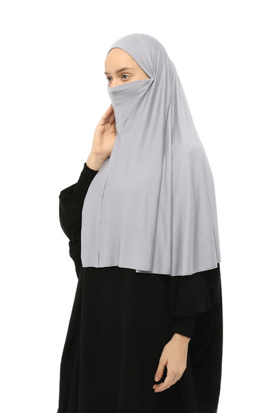 Altobeh Hazır Türban Peçeli Pratik Eşarp Tesettür Nikaplı Hijab - Namaz Örtüs...