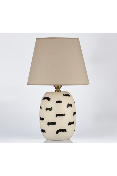 MOENAStudio Beige Color Dakota Ceramic Lampshade - Beige Headboard