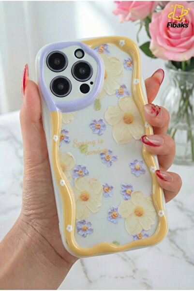 Fibaks Apple iPhone 16 Pro Max Kılıf Tasarımlı Desenli Kamera Korumalı Papaty...