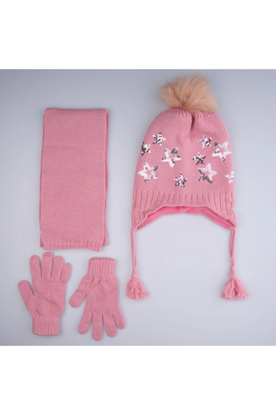 Kitti مجموعة قفازات وشاح بيريه مكونة من 3 قطع