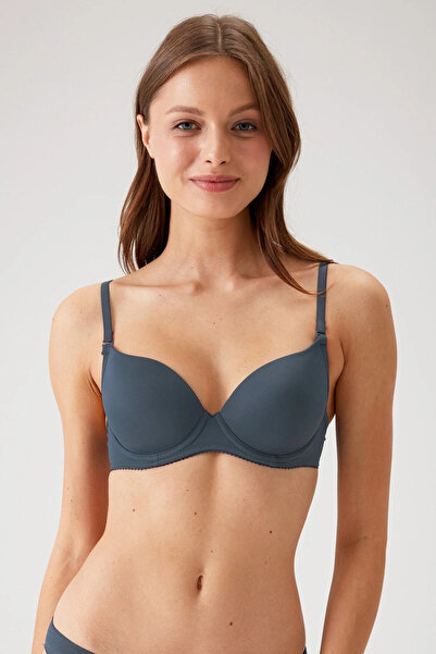Pierre Cardin Kadın Antrasit 6000 Balenli Desteksiz Micro Sütyen