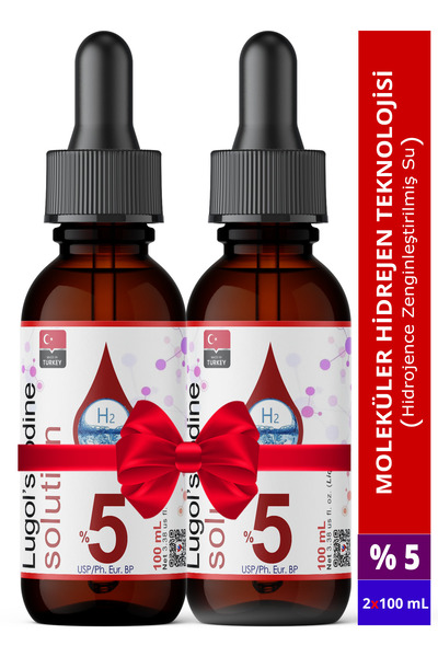 Dolar Kimya Lugol Çözeltisi %5 | 2x100 Ml | Cam Damlalıklı Şişe (Pharma Grade...