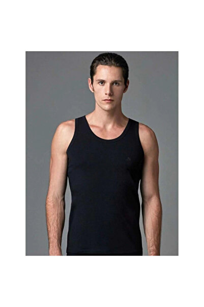 Eros ERS001 قميص داخلي رجالي مدمج (عبوة من قطعتين) - أسود