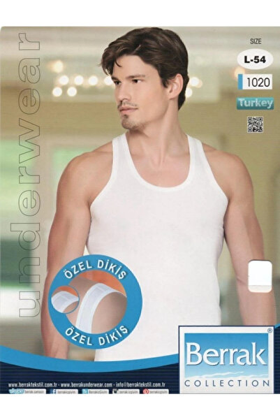 Berrak 1020 Formalı Erkek 3'lu Paket Özel Dikişli Atlet