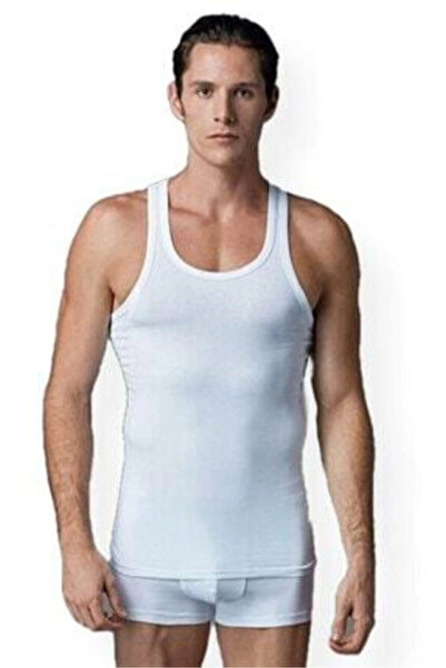 Eros Men's White Compact Cross Back Athlete Undershirt 2-pack