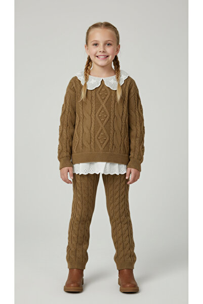 Booni Jooni Комплект трикотажни дрехи с дантелена бродерия