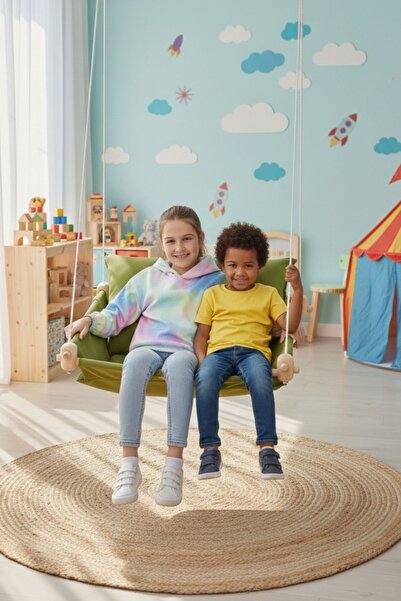 Svava Trend Çocuk Hamak Salıncak - Ev Tipi Ve Bahçe Salıncağı (YEŞİL)