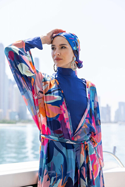 ALFASA ماجنوليا منقوشة ملابس السباحة الحجاب