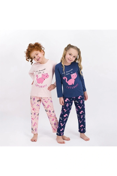 ROLY POLY Caturday Kız Çocuk Uzun Kol Pijama Takımı