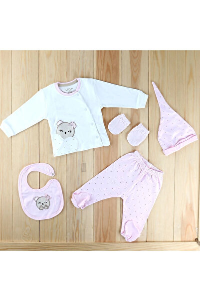 Aziz Bebe 5270 Baby Girl Pink Set of 5 Hospital Release