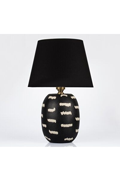 MOENAStudio Black Color Dakota Ceramic Lampshade – Black Headboard