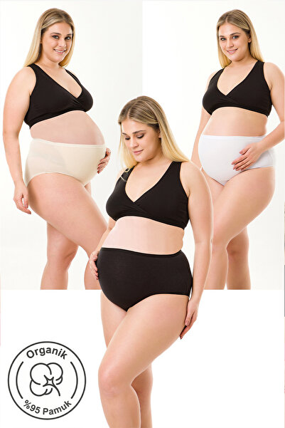 par lingerie pl Гащички за бременни от 3 части в различни цветове