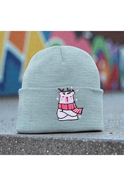 FG KONNİCHİWA قبعة السنة الجديدة باللون الأخضر النعناعي