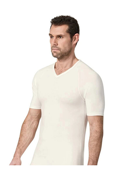 Namaldı 173 ملابس داخلية حرارية بأكمام قصيرة ورقبة على شكل حرف V للرجال