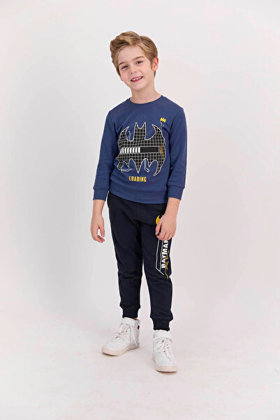 Batman Lisanslı Açık Indigo Erkek Çocuk Eşofman Takımı