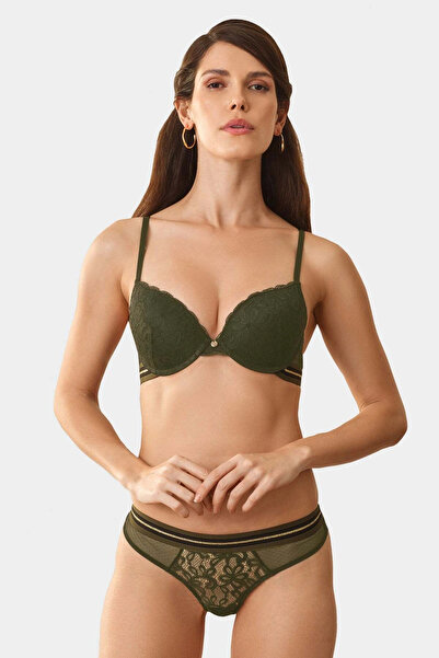 Pierre Cardin Set sutien Push Up 4710 verde pentru femei.