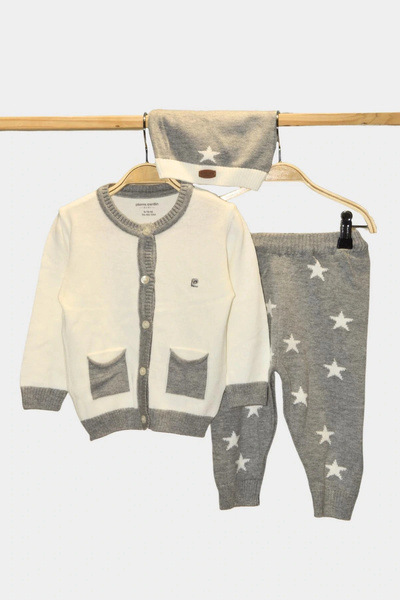 Pierre Cardin Yıldızlı Triko Bebek & Çocuk 3'lü Alt-Üst Takım 303955