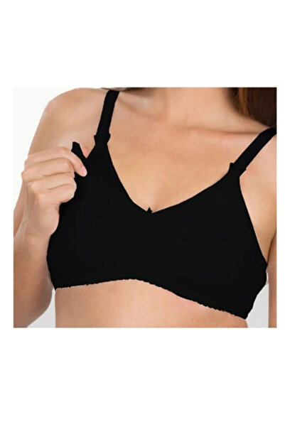 imer Ženski grudnjak za dojenje od crne modalne tkanine 2236