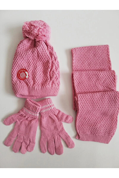 Kitti Fata 9-15 Ani Eșarfă Beretă Mănuși Triple Set K2180-03