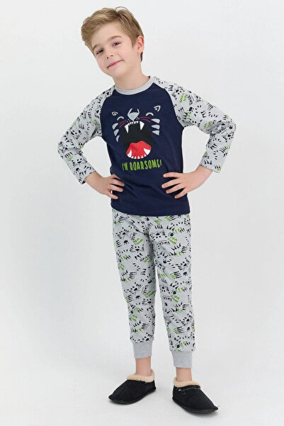 ROLY POLY Erkek Çocuk Uzun Kol Roarsome Baskılı Pijama Takımı