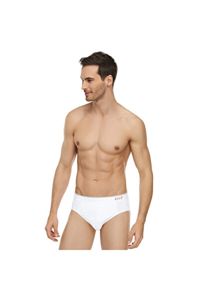Tutku Elit زلة بحزام من القطن الليكرا باللون الأبيض للرجال مكونة من 3 قطع