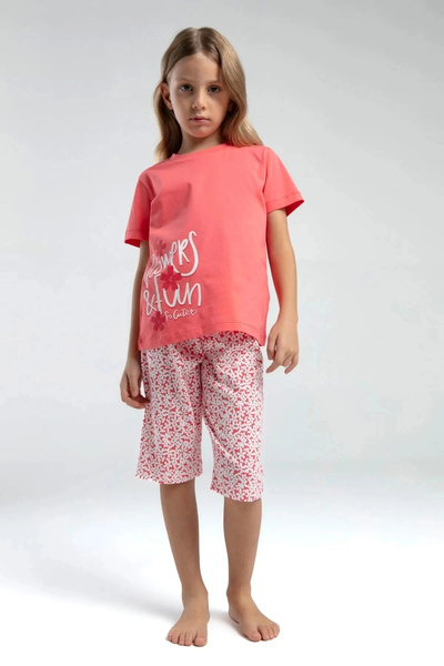 Rolypoly مجموعة كابري للفتيات - كورال