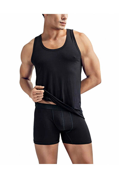 Bludream Muški ekonomični paket od 2 komada, crne Bambus majice i bokserice set