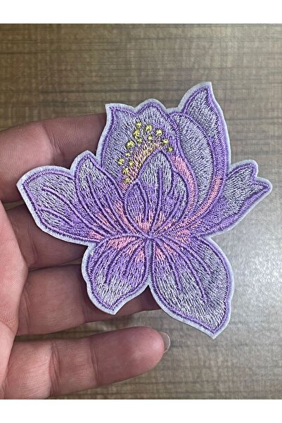 Gönülden Tasarım 8x8 cm Aplicație de cusut cu flori de lotus, care se lipște ...