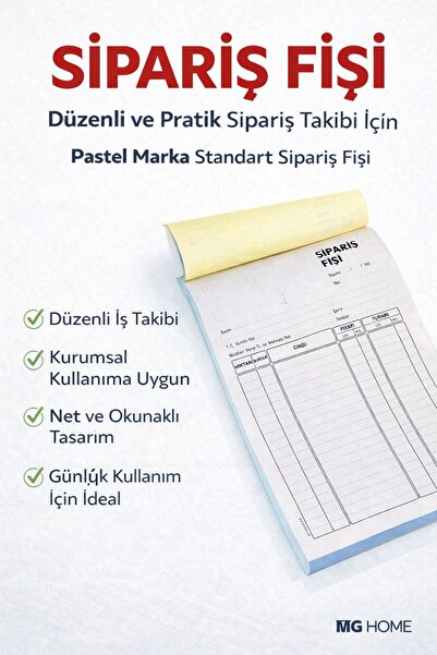 VENON 1 Adet 14x20 Cm Otokopili Sipariş Fişi 2/50 💖PASTEL💖 KALİTELİ ÜRÜN Sİ...