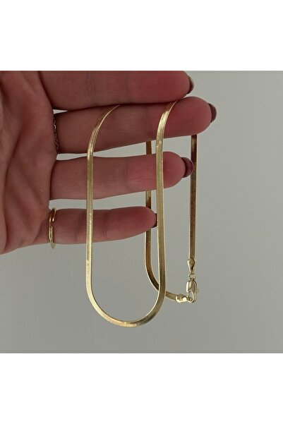 Butik XUping 14K İtalyan Yassı Ezme Çelik Kolye