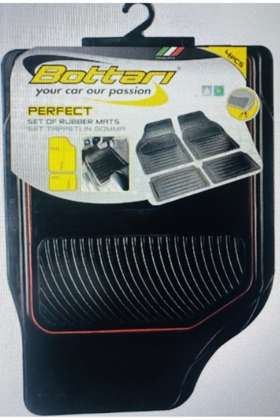 Bottari SET 4 BUCATI COVORASE UNIVERSALE PERFECT NEGRU/ROSU