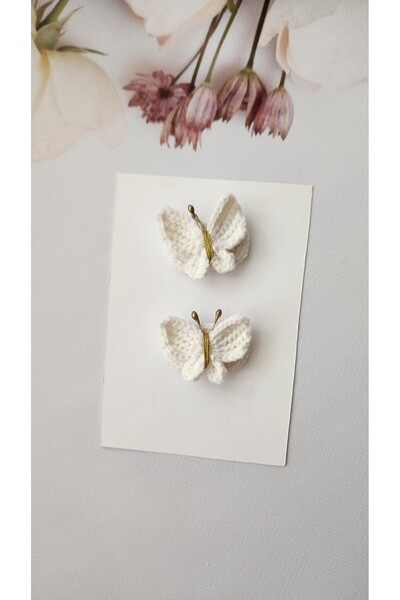 Baby Saçsız bebek tokası 0 3 yaş kelebek 2'li