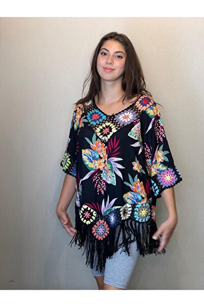 Gönülden Tasarım Μοτίβο Κεντημένο Ύφασμα Σιλέ Αθλητικά Ενδύματα Παραλίας Γυνα...