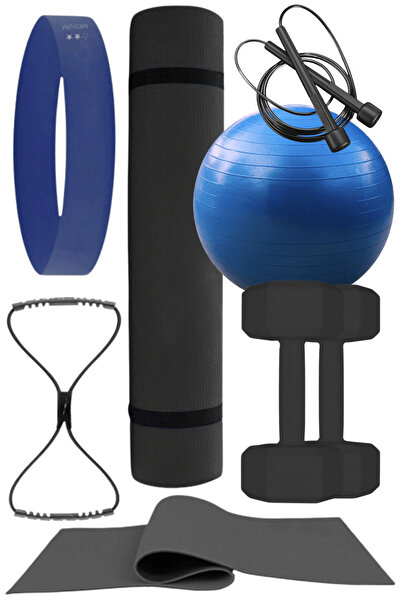 Elya Pilates Tüm Vücut Fitnessı İçin İdeal Pilates Seti - Mindere, Dambıla ve Daha Fazlasına Sahip!