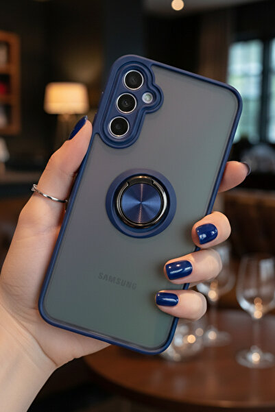 Hatreds Samsung Galaxy A24 4G İçin Kamera Korumalı Yüzüklü Kılıf - Leke Tutma...