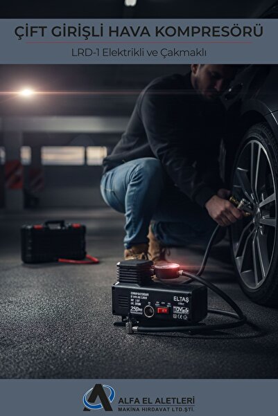 Eltaş LRD-1 Çift Girişli Hava Kompresörü Elektrikli ve Çakmaklı
