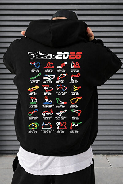 VEK supradimensionat Swea tricou Hoodie Calendar 26 Spate cu imprimeu