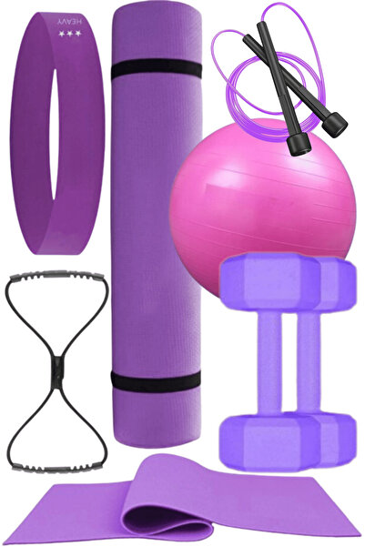 Elya Pilates Set Pilates ideal pentru fitness-ul întregului corp - cu pernă, gantere și multe altele!